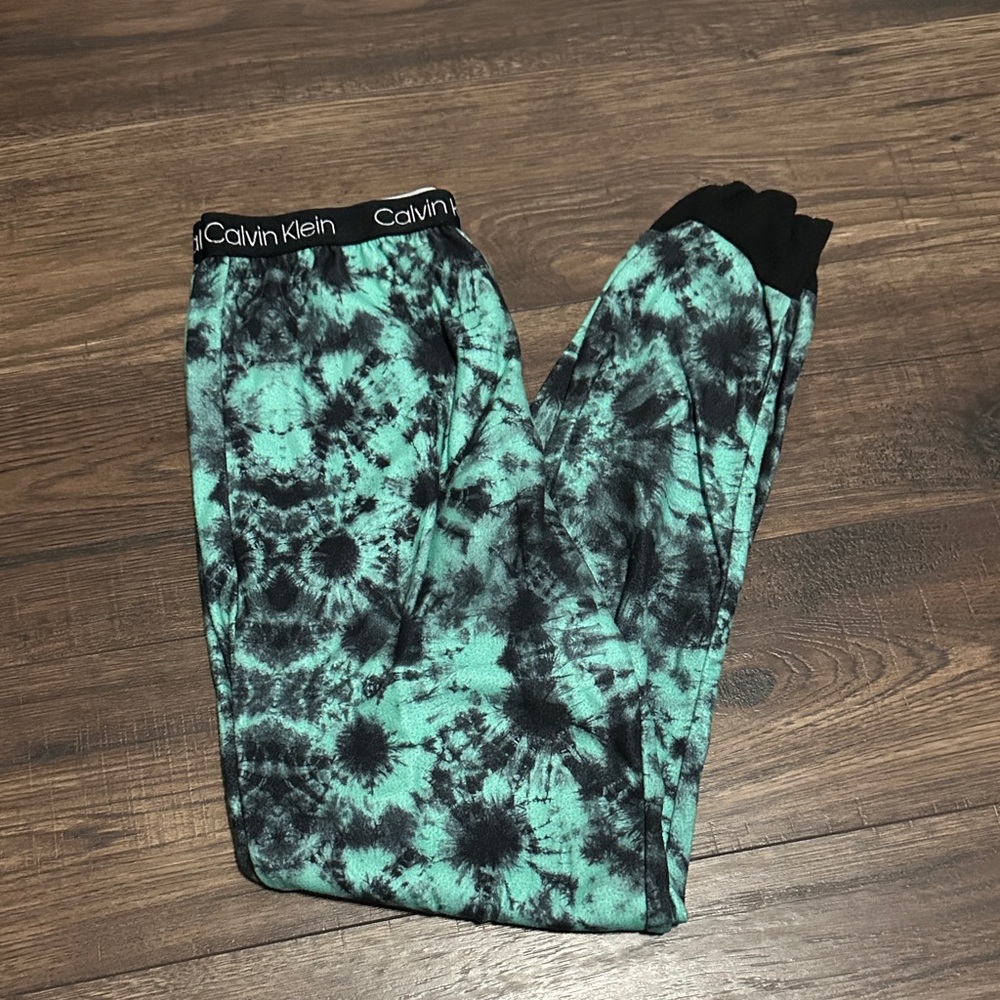 Calvin Klein Green & Black Tie Dye Pajama Pants